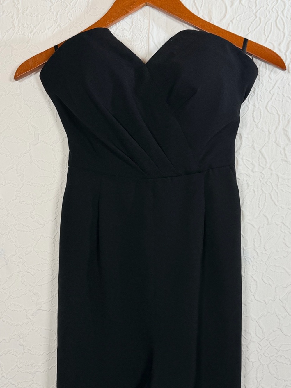 Bebe Black Strapless Modern Chic Fashion Jumpsuit Sz 2 - Picture 3 of 10